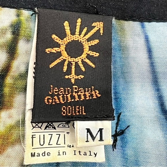 Jean Paul Gaultier Soleil Vintage 90’s Tropical Feather Mini Trapeze Dress in M - Picture 8 of 9